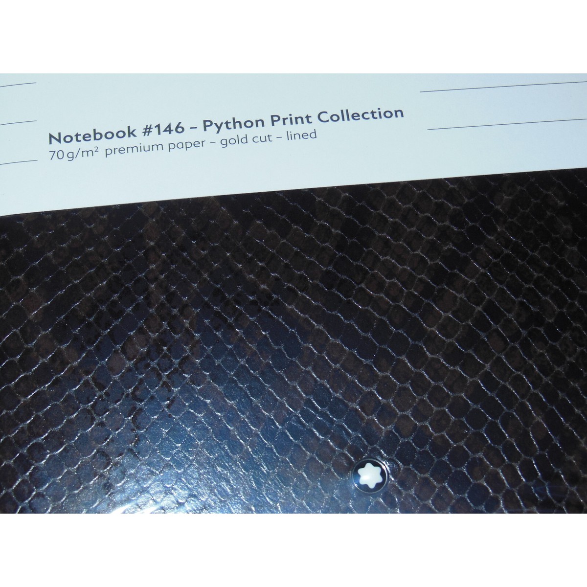 New Montblanc Fine Stationery Python Smoke Brown Lined Notebook
