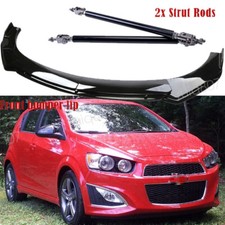 Front Bumper Lip Spoiler Splitter 2x Strut Rods For Chevy Sonic Rs 2012-2022 Front Bumper Lip Spoiler Splitter 2x Strut Rods For Chevy Sonic Rs 2012-2022