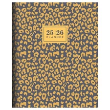 July 2025 - June 2026 Lovely Leopard Large Monthly Planner