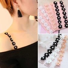 Adjustable Bra Straps 1 Pair Flower Lace Bra Strap Shoulder Strap Dress Decor US