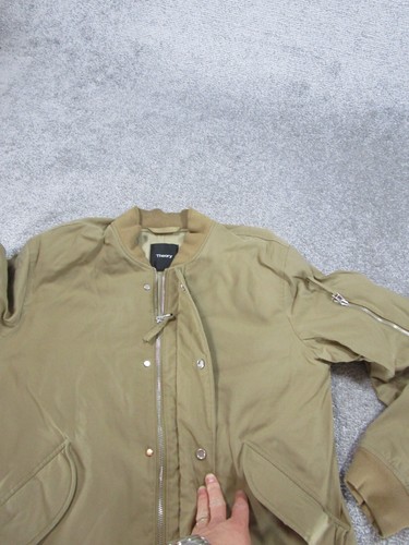 Theory Bomber Jacket Mens Small Light Brown - Picture 4 of 9
