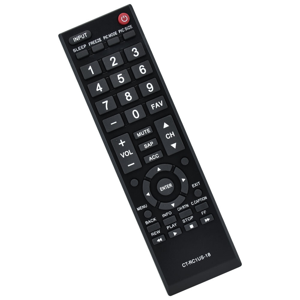 Replacement Remote Control CT-RC1US-18 For Toshiba TVs - Works With 43L420U, 49L420U, 49L510U18, 32L310U20 10 thumbnail image