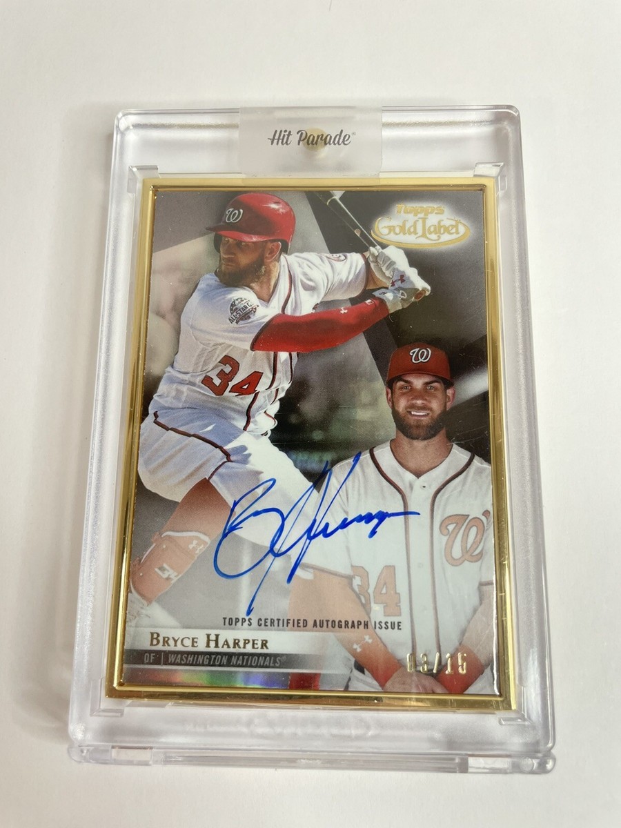 Bryce Harper Gold Framed 2018 Topps Gold Label Auto 03/15 | eBay