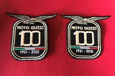 PATCH MOTO GUZZI 100 ANNIVERSARIO 2 TOPPE RICAMATE CON TERMOADESIVO REPLICA