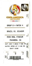 Ticket Copa America 2016 #04 Brazil - Ecuador
