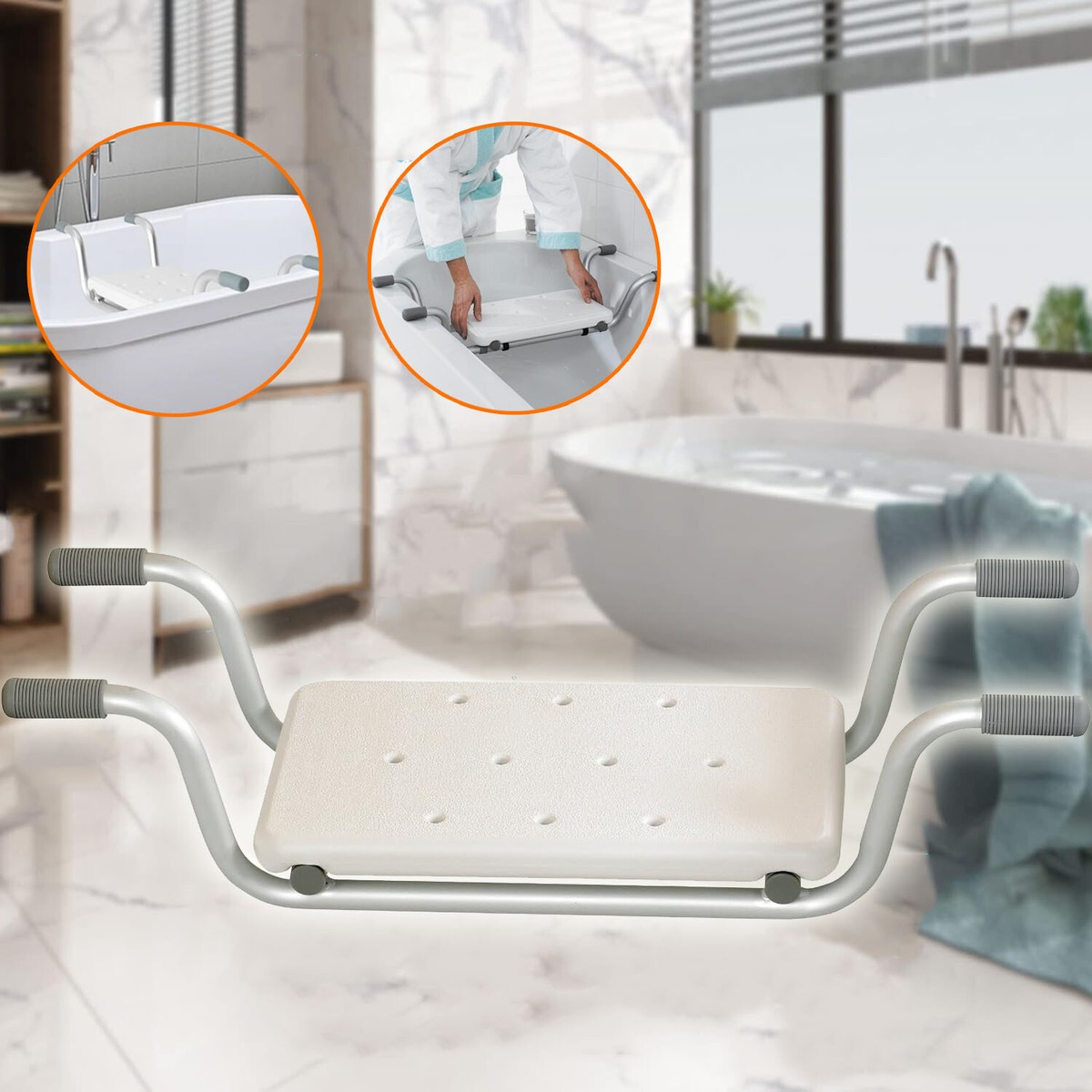 Shower Stool Bathtub Bench For Elderly Suspended Bath Seat Bath