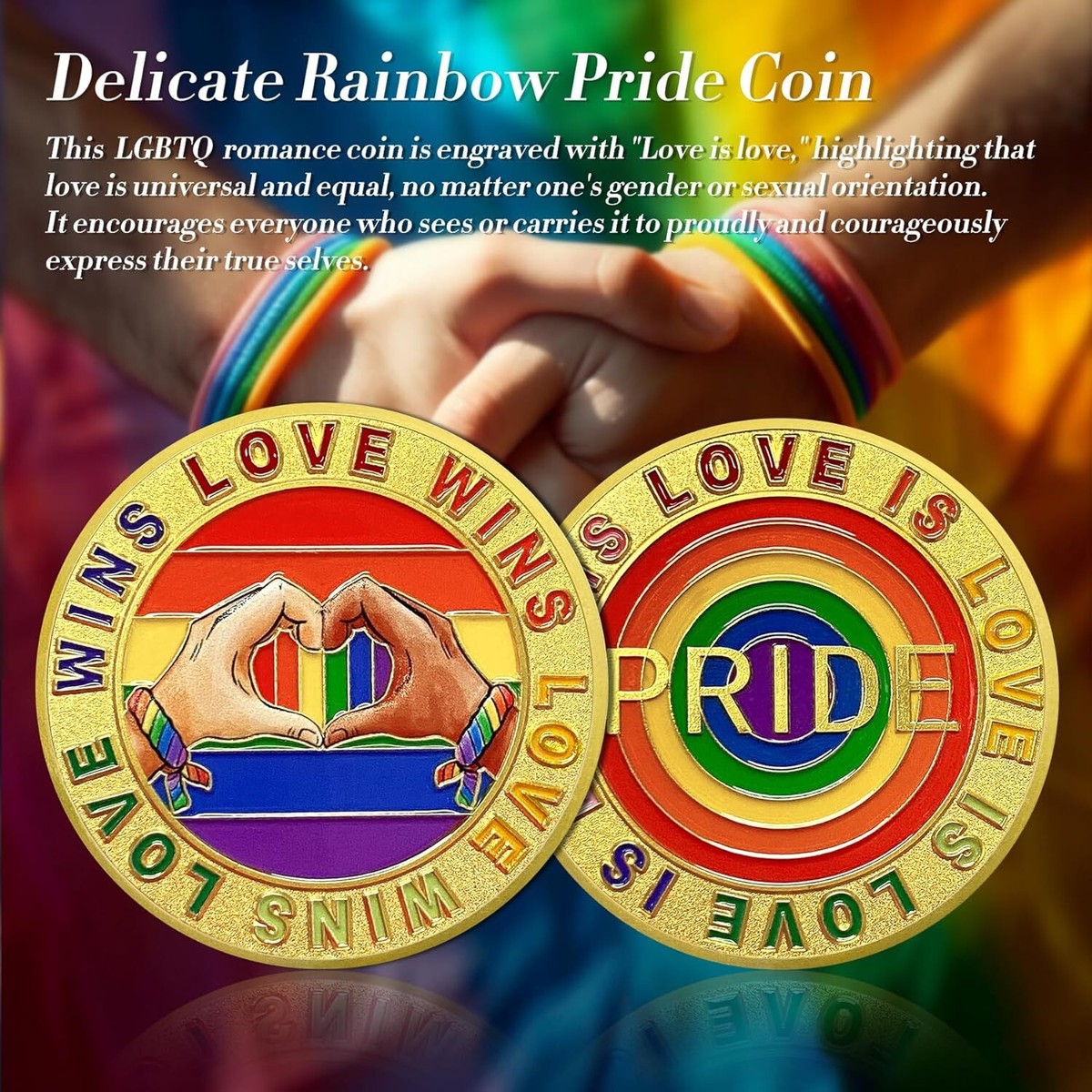 Love Wins Pride Coin LGBTQ Transgender Gay Lesbian Equality