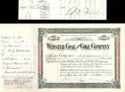 Webster Coal and Coke Co. issued to and signed by A.G. Edwards 3 times - 1912