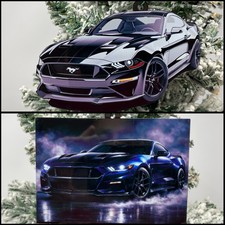 Ford Mustang Christmas Ornaments 2 Piece Set Muscle Car Ornament Set Of 2
