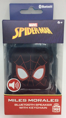 Miles Morales Spiderman Bitty Boomers Bitty Box Bluetooth Speaker with Keychain