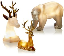 LED Figur Tier Licht Polyresin warmweiße Beleuchtung Dekoration Ambiente