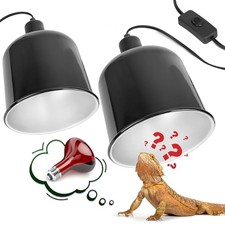 2 Pack Reptile Dome Lamp Cover Light Shade, 7.5 Inch Deep Reptile Dome 7.5 in