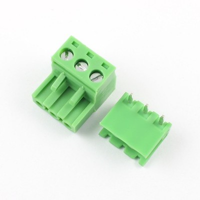 5Pcs 5.08mm 3 Pin Right Angle Screw Terminal Block Pluggable Plug Connector