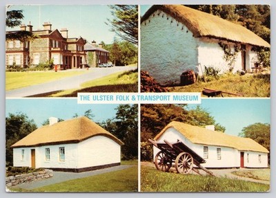 The Ulster Folk And Transport Museum Ireland Four View Thatched Cottage Postcard