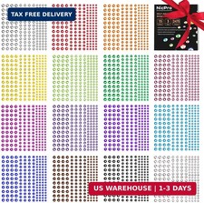 Rhinestone Stickers 2475 PCS, Nicpro Self Adhesive Face Gems  Stick on Body Jew