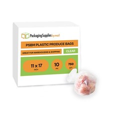 3000 11" x 17" HDPE Clear Plastic Produce Bags On Roll Kitchen Vegetable Storage