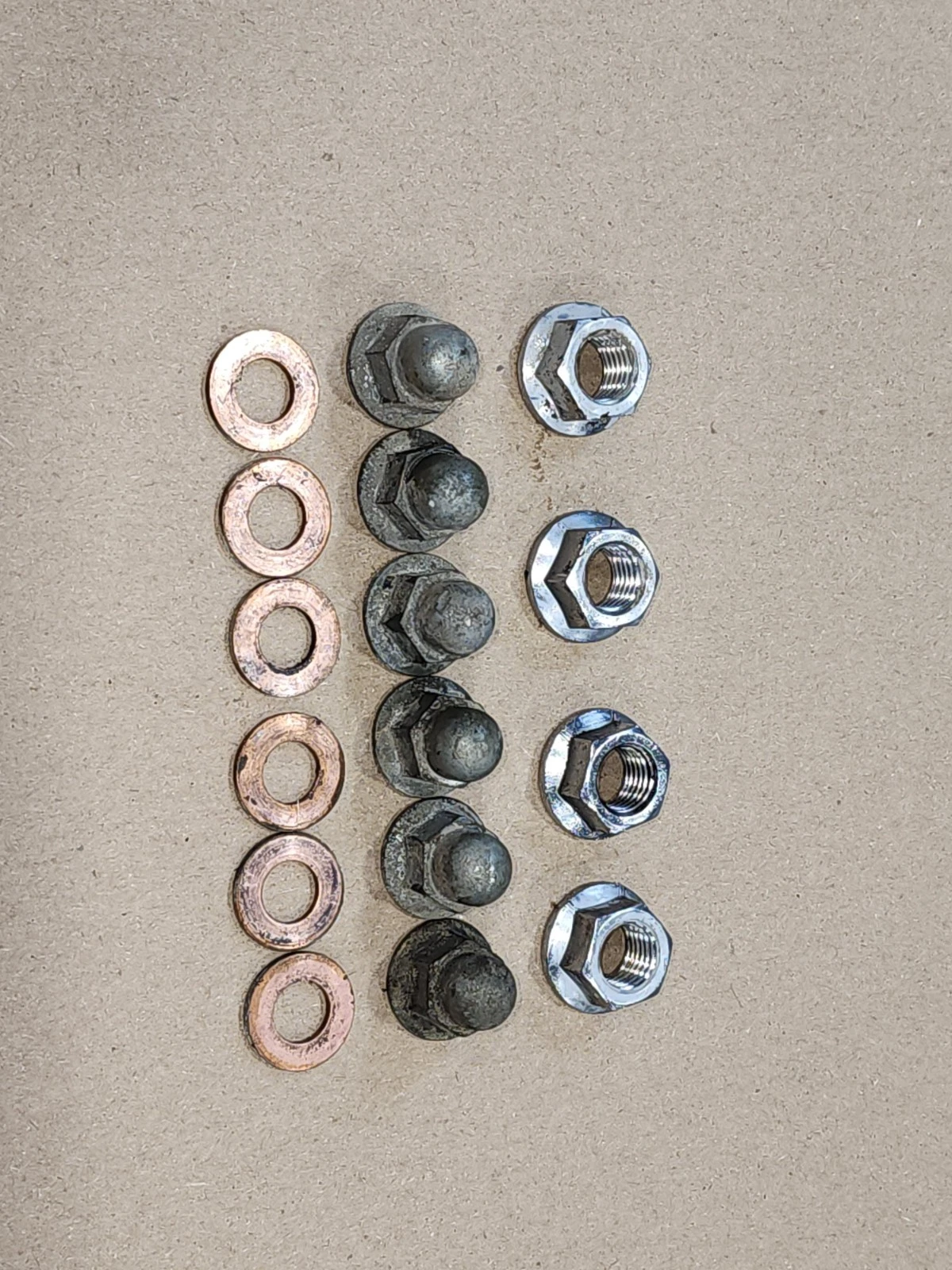 2004 Yamaha YZ250 YZ 250 Engine Cylinder Head Cap Crown Nuts Mounting Nuts 02-21