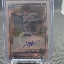 Topps 2021 Bowman Jose Salas Miami Marlins 1st Bowman Auto #CPA-JS