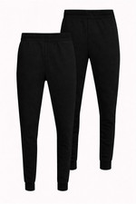 Image of Pack of 2 Kids Jogging Bottoms Boys Girls Fleece Jogger School PE Trouser 2-14Y