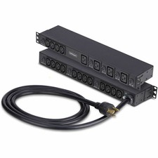StarTech 20-Outlet Rackmount PDU 1U Server Power Strip 8x Front and 12x Rear