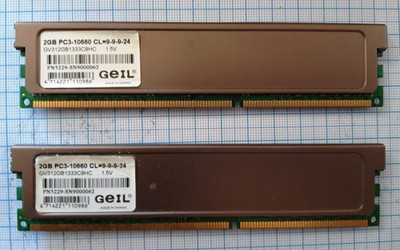 Geil  4GB (2x2) PC3-10660 DDR3-1333 CL9 -9-9-9-24