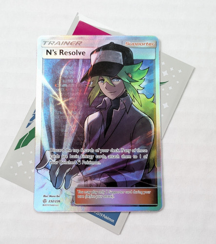 MINT N's Resolve Full Art 232/236 Cosmic Eclipse Pokemon TCG SM12
