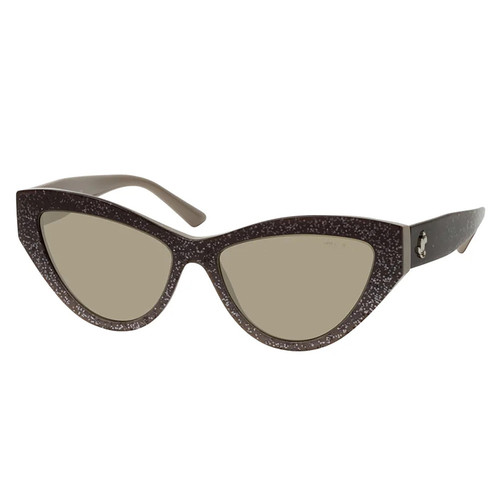 Jimmy Choo JC 5004 50465A Sonnenbrille sandfarbener Farbverlauf Glitzer Kunststoff goldfarben verspiegelt - Bild 1 von 3