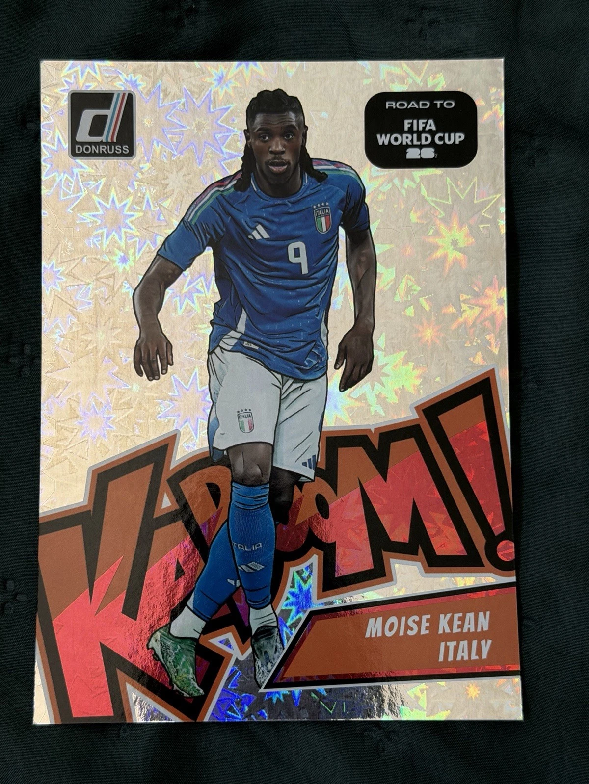 2025 Donruss Road to FIFA World Cup Jumbo Kaboom Moise Kean #9