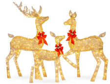 Best Choice Products Lighted Christmas Deer Family Set, 3-Piece 5Ft Outdoor Deco
