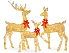 Best Choice Products Lighted Christmas Deer Family Set, 3-Piece 5Ft Outdoor Deco