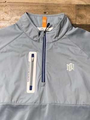 Peter Millar Jacket Mens 2XL Blue Vault Hyperlight Weld Hybrid Quarter Zip Golf