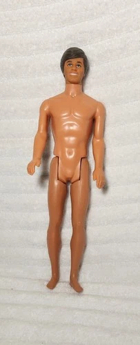 Vintage 1968 Mattel Ken Doll---Hong Kong---Nude 11.75" --Brown Hair--Blue eyes
