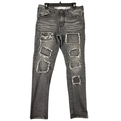 G-Star Moto Biker Distressed Jeans Mens 34x30 Streetwear Premium Quality Denim