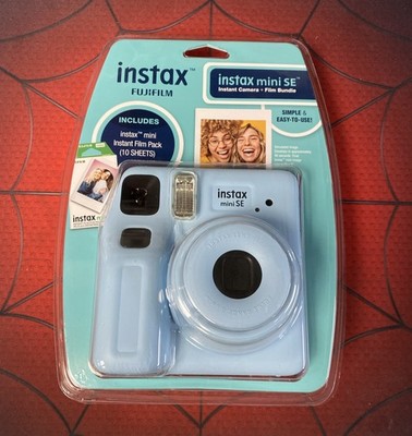 New Fujifilm Instax Mini SE Blue Instant Camera + Film Bundle
