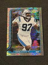 2025 Topps Chrome Football Bobby Brown III Pulsar Refractor #46 - Panthers
