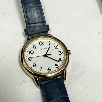 Timex Watch Womens 30mm Easy Reader Indiglo Gold Tone WR 30M New Battery