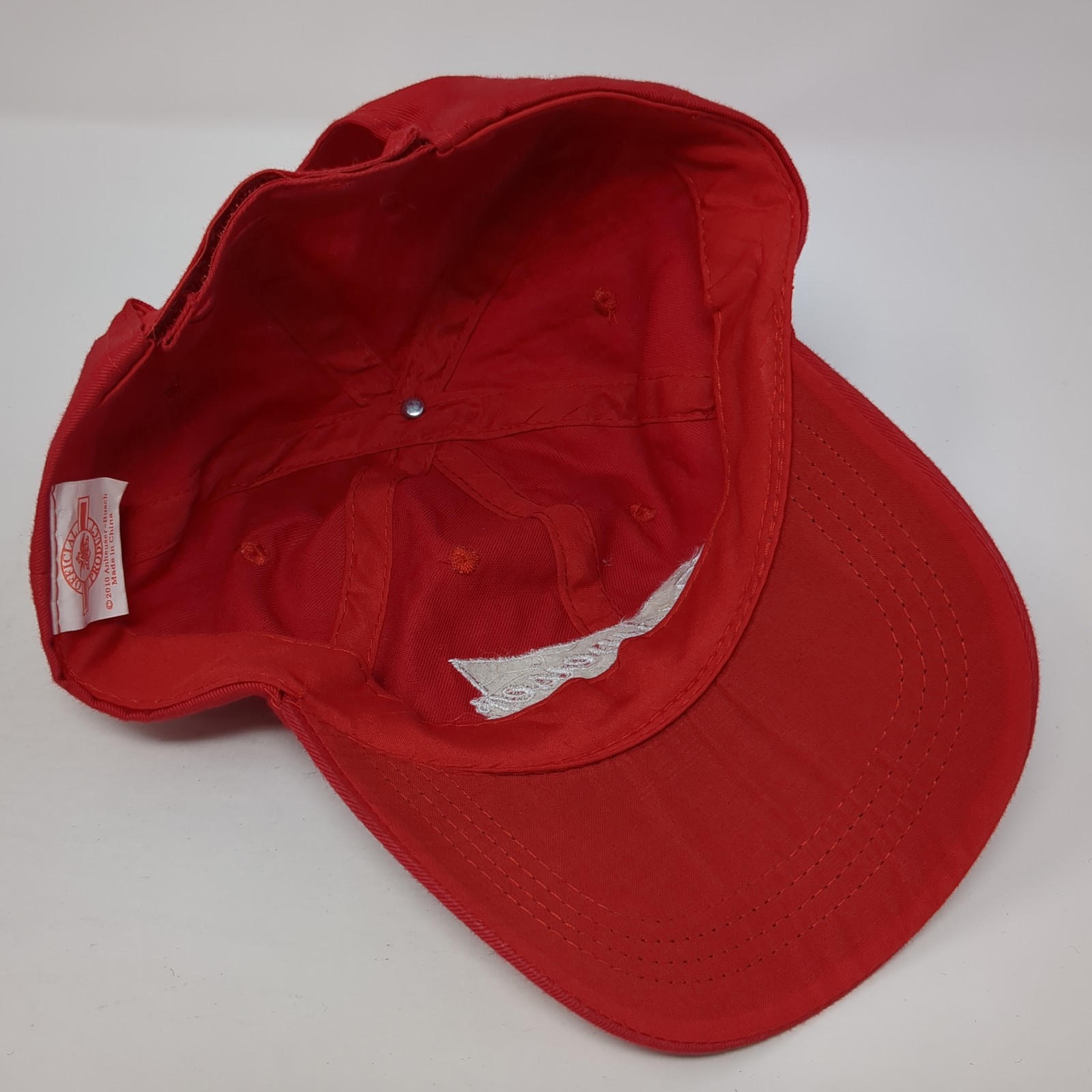 Budweiser Strapback Hat Solid Red One Size Adjust… - image 7