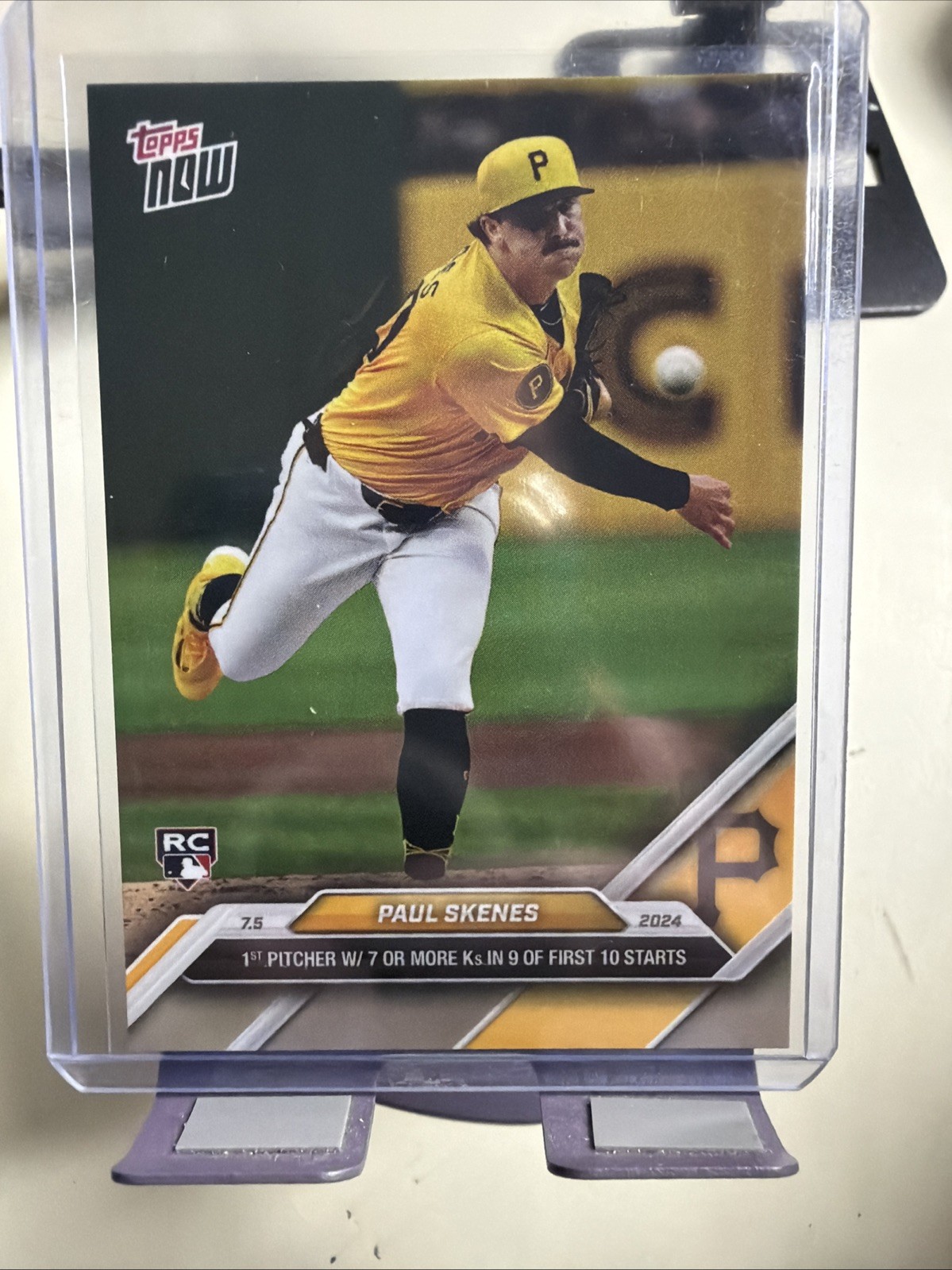 PAUL SKENES TOPPS NOW ROOKIE CARD RC PITTSBURGH PIRATES #381 2024 24