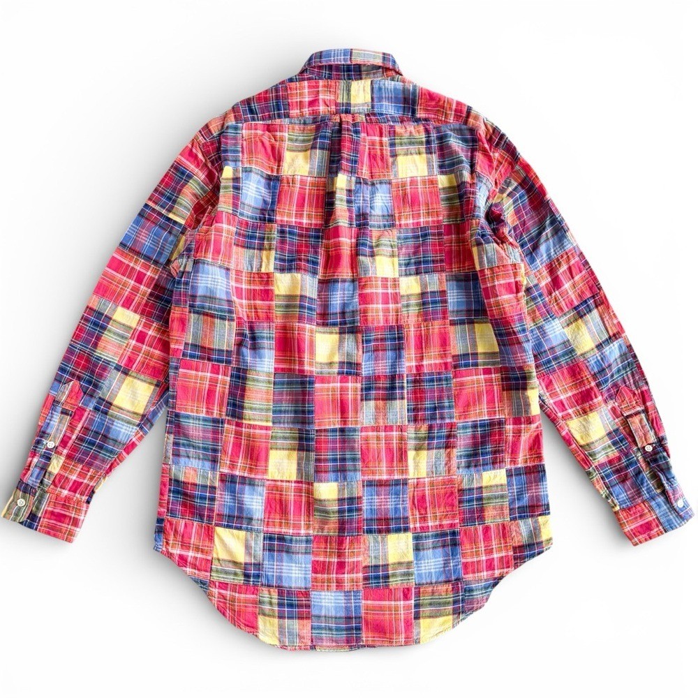 Ralph Lauren Madras Patchwork Button Down Shirt M… - image 3