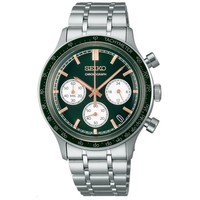 Seiko SSB481P1 Herren Chronograph Quarz GrüNes Zifferblatt Stahlarmband