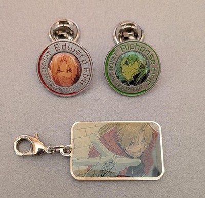 Fullmetal Alchemist: Conqueror of Shambala Movie Pin & Charm Set - Edward & Alp