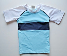 NWOT Snapper Rock Unisex Toddler White/Blue/Navy Swim Shirt Sz 2 1-2yrs.