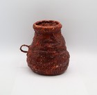 Navajo  Diné Basket Pitch Coat Water Canteen Tus Horsehair Handles 6.75" H LZB1 — photo 4