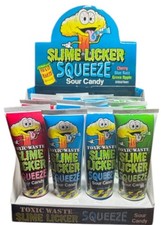 Toxic Waste Slime Licker~ (12)-2.47 Oz Squeeze Tubes of Sour Candy~NEW In Box