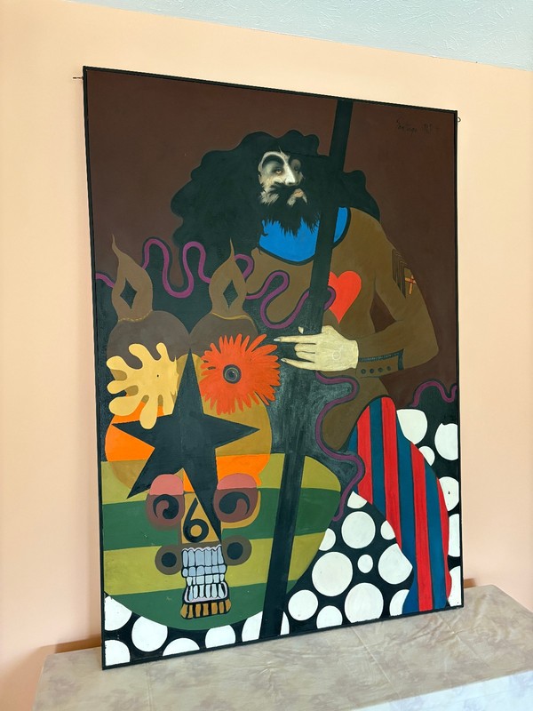 Ramón Santiago Oil Painting, Don Quixote - Signed and Dated (1969)