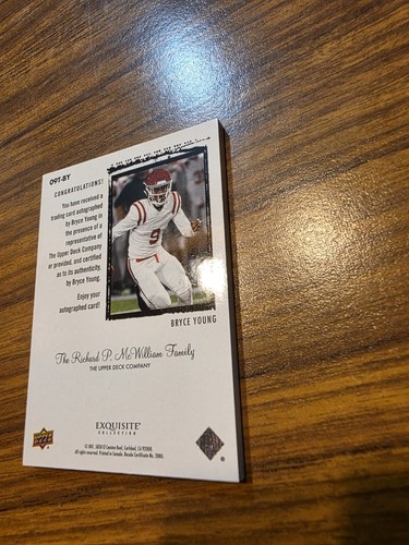 2022 Upper Deck Exquisite Bryce Young Rookie Flawless Auto Goodwin Holo RC /49 - Picture 4 of 6