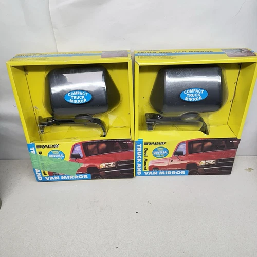 RALLY CHROME DUAL MOUNT BREAK-AWAY FULL SIZE TRUCK & VAN MIRROR, size 8”x5”