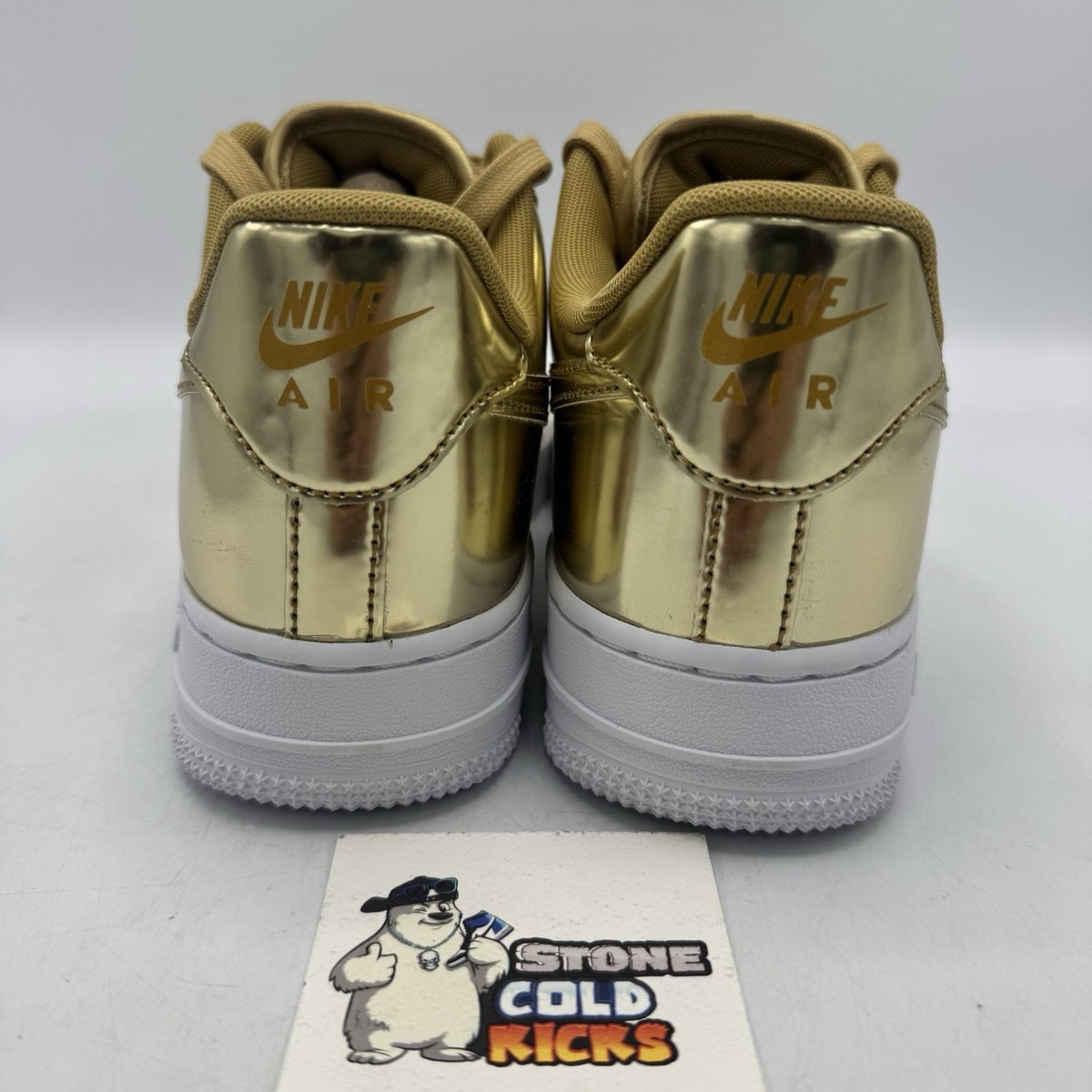 Nike Air Force One Liquid Metal Gold Low Top CQ6566-700 Yellow AF1 