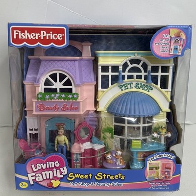 Fisher Price Sweet Streets Pet Shop & Beauty Salon Play Set Loving Family NEW!