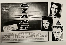 Giant , James Dean , Elizabeth Taylor , Rock Hudson Rare Movie Glass Slide 1956